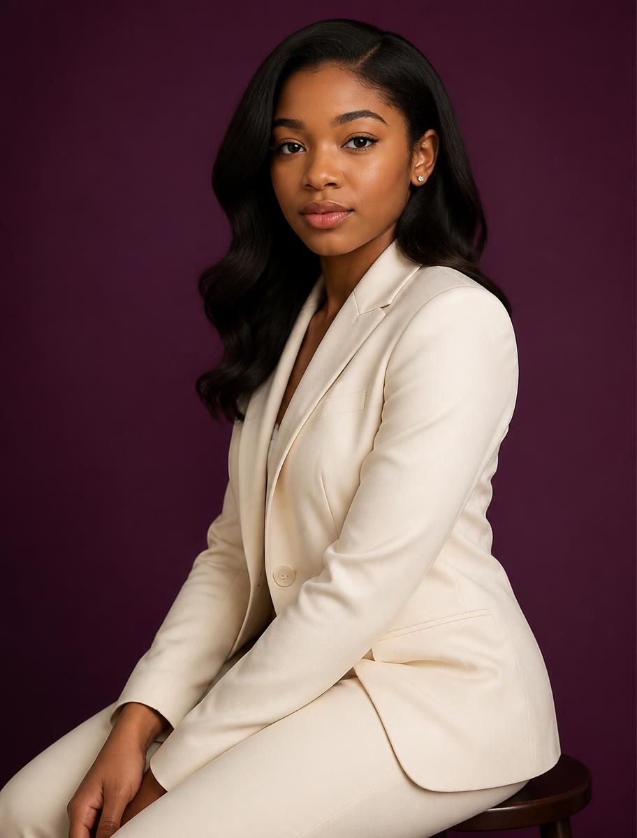 Professional portfolio sitting in a studio